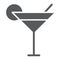 Cocktail glyph icon, travel and tourism, drink