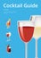 Cocktail Guide Advertising Poster Gasses of Wine