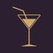 The cocktail icon. Drink and party, alcohol symbol. Flat