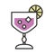 Cocktail icon juice lime drink liquor refreshing alcohol line and fill design