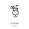 cocktail icon vector from cocktails collection. Thin line cocktail outline icon vector illustration. Linear symbol for use on web