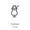 cocktail icon vector from cocktails collection. Thin line cocktail outline icon vector illustration. Linear symbol for use on web