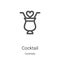 cocktail icon vector from cocktails collection. Thin line cocktail outline icon vector illustration. Linear symbol for use on web