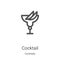 cocktail icon vector from cocktails collection. Thin line cocktail outline icon vector illustration. Linear symbol for use on web