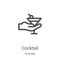 cocktail icon vector from cocktails collection. Thin line cocktail outline icon vector illustration. Linear symbol for use on web