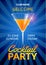 Cocktail Invitation design poster. Cocktail Party drink banner card or flyer template vector