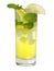 Cocktail with lemon and mint