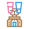 cocktail machine color icon vector illustration