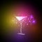 Cocktail neon design menu background