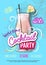 Cocktail party poster in eclectic modern style.