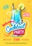Cocktail party poster in eclectic modern style.