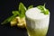 Cocktail `pineapple and basil` healthy drink