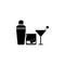 Cocktail Shaker and a Cocktail Glasses icon. Night club icon. Element of place of entertainment icon. Premium quality graphic desi