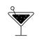 Cocktail silhouette style icon vector design