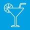 Cocktail thin line icon