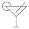 Cocktail thin line icon, travel and tourism, drink