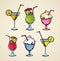 Cocktail. Vector drawing