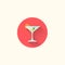 Cocktail vector icon for mobile concept and web apps design