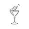 Cocktail vector illustration. The original logo for the drink with lemon