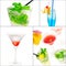 Cocktails collage