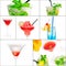 Cocktails collage