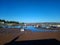 Cockwood Harbour, UK with boats in Sunshine