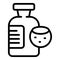 Coco lotion icon outline vector. Coconut product