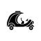 Coco taxi black glyph icon