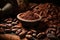 Cocoa beans and ground cocoa powder and ready-to-use, the history of chocolate making