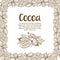 Cocoa beans illustration. Chocolate cocoa beans.