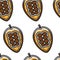 Cocoa beans Mexican food chocolate cooking ingredient seamless pattern