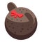 Cocoa bomb icon isometric vector. Chocolate food