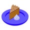 Cocoa cake icon isometric vector. Dutch cuisine