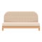 Cocoa color leather sofa icon, cartoon style