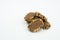 Cocoa Mocha Almond Cookie or Brownie isolate on white background