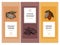 Cocoa packaging design templates set. Line style illustration. Cacao powder