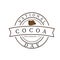 Cocoa sign label for celebrate day national and to use for logo product chocolate