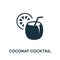 Coconat Cocktail icon. Simple element from drinks collection. Creative Coconat Cocktail icon for web design, templates,