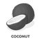 Coconat.Different kinds of nuts single icon in monochrome style vector symbol stock illustration.