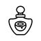 Coconut aromatic perfume flask icon vector outline illustration