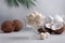 Coconut balls, raw and healthy sugar free candies