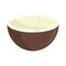 Coconut bowl icon flat isolated vector