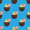 Coconut coctail seamless pattern