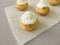 Coconut cupcakes with whipped cream