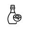 Coconut elixir bottle icon vector outline illustration