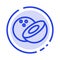 Coconut, Food Blue Dotted Line Line Icon