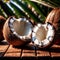 Coconut fresh raw organic fruit