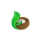 Coconut green leaf logo