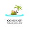 The coconut house logo, can be used for industries related to coconut, such as coconut oil or the main ingredient that uses