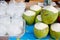 Coconut juice and coconut water packing thai style for sale